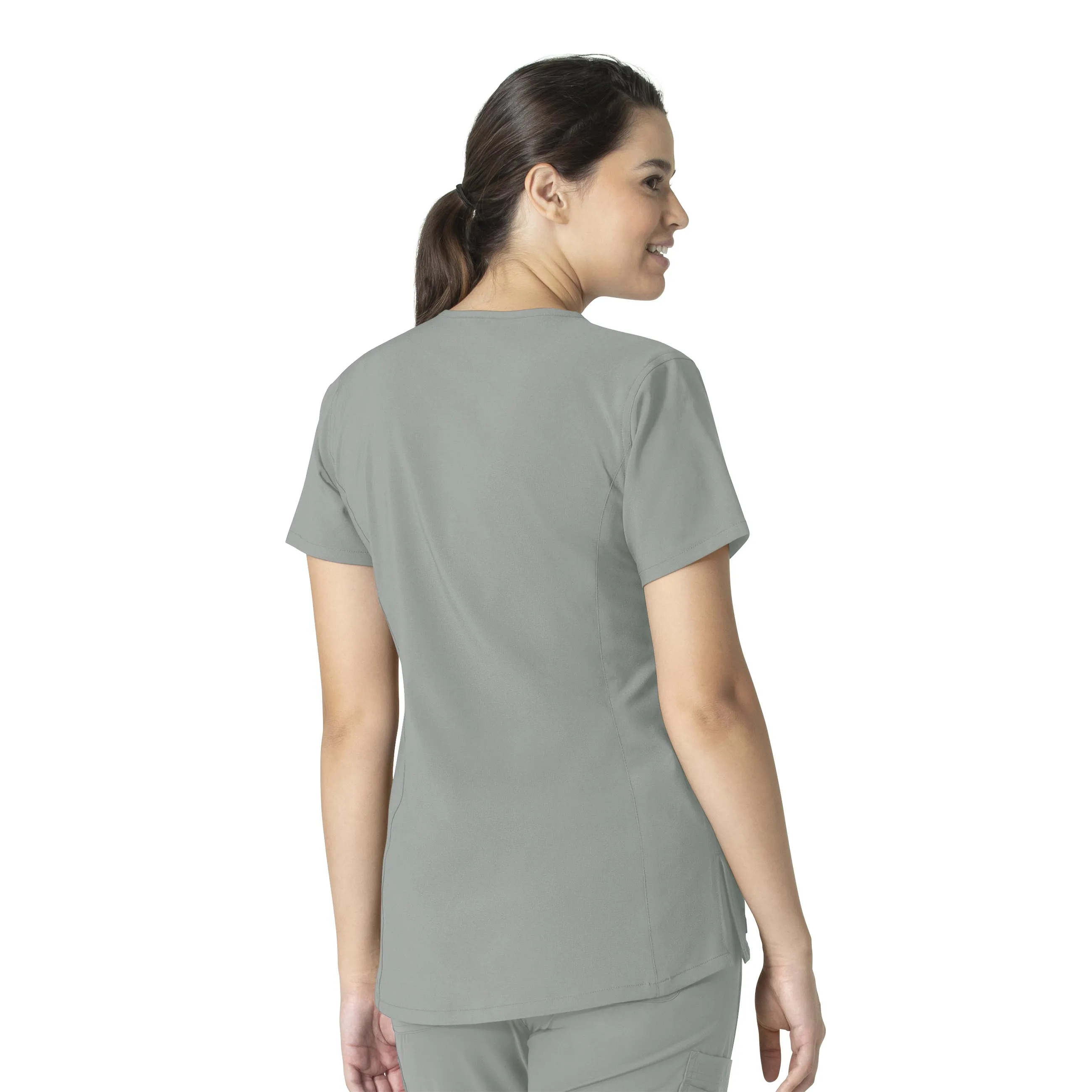 Carhartt Force Essentials Women's Notch Neck Tunic Scrub Top - Grey