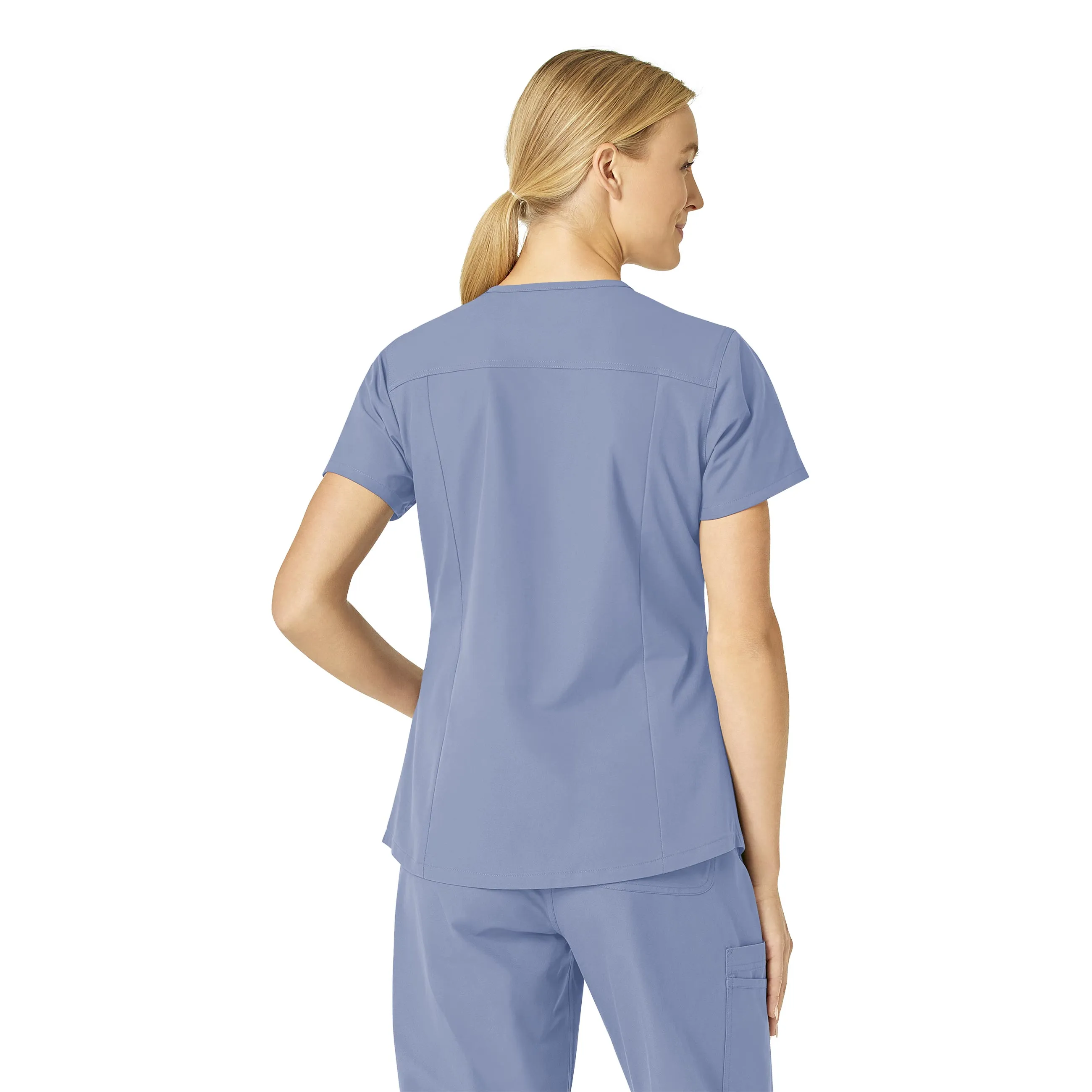 Carhartt Force Essentials Women's V-Neck Scrub Top - Ceil Blue