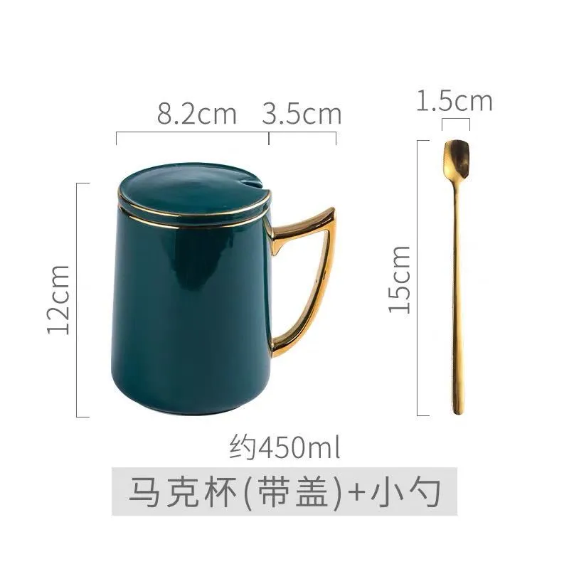 ceramic coffee cup with spoon