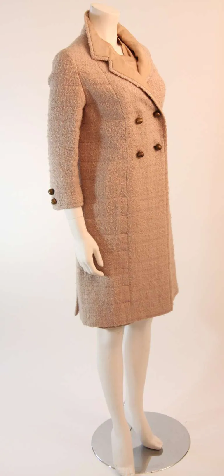 CHANEL 1960s Attributed to Chanel Cream Boucle 3 pc Tweed Suit