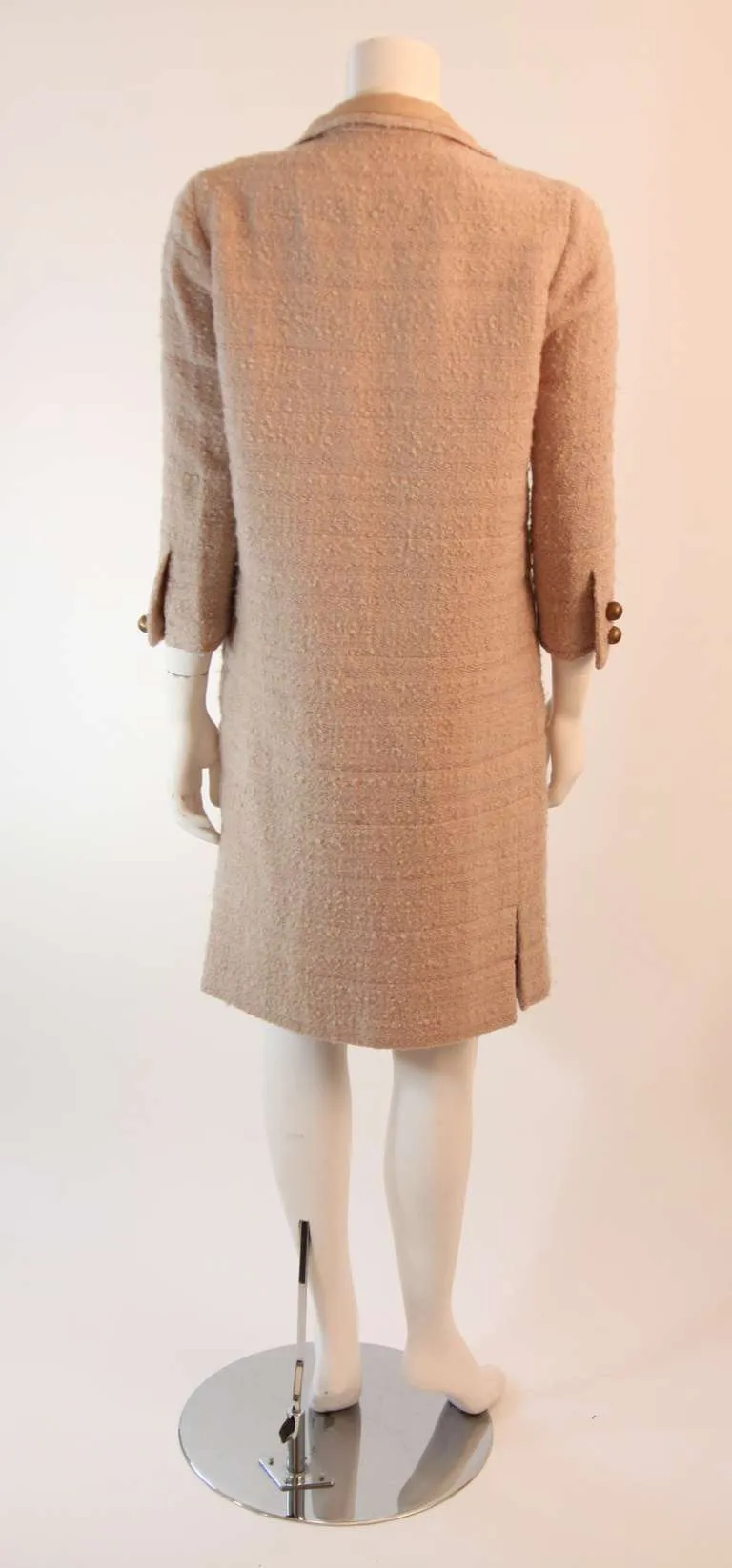 CHANEL 1960s Attributed to Chanel Cream Boucle 3 pc Tweed Suit