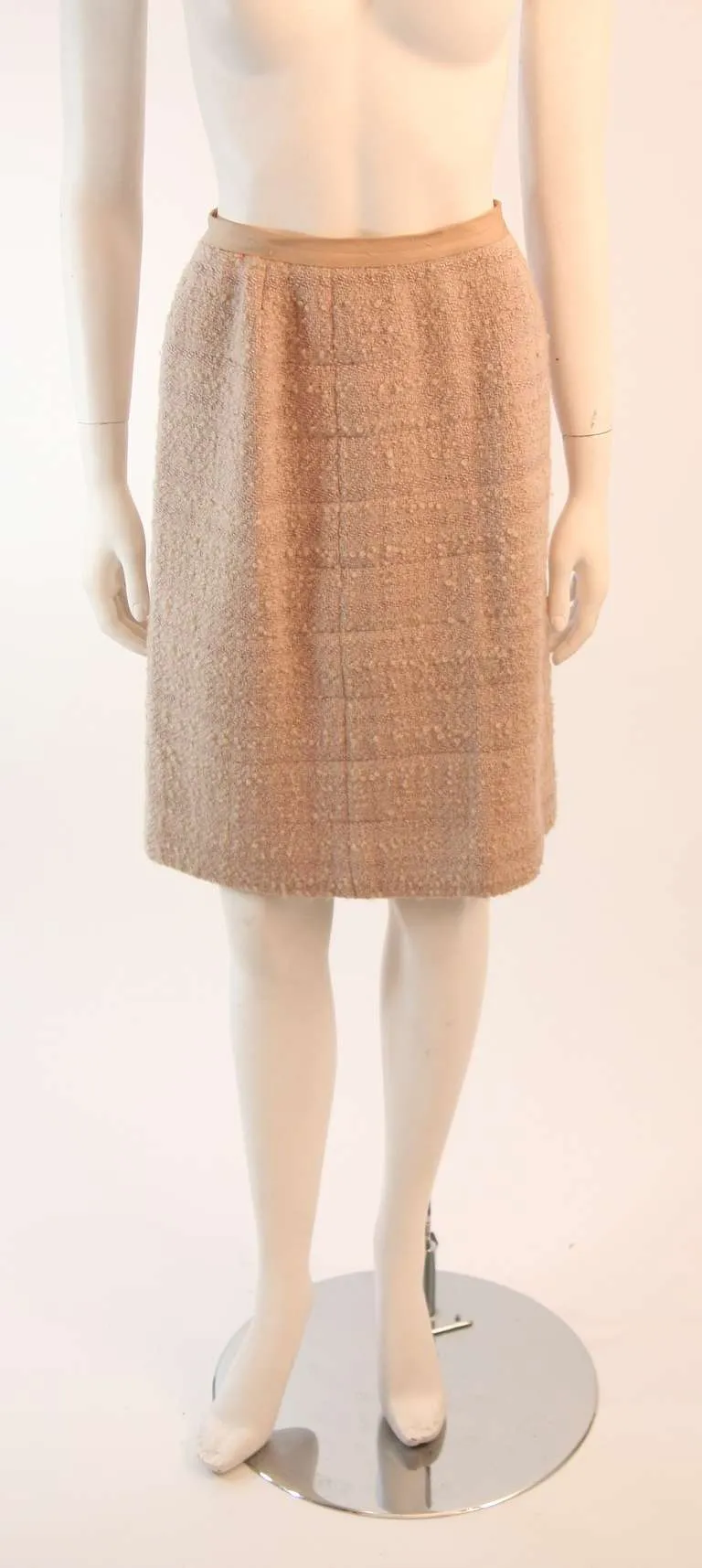 CHANEL 1960s Attributed to Chanel Cream Boucle 3 pc Tweed Suit