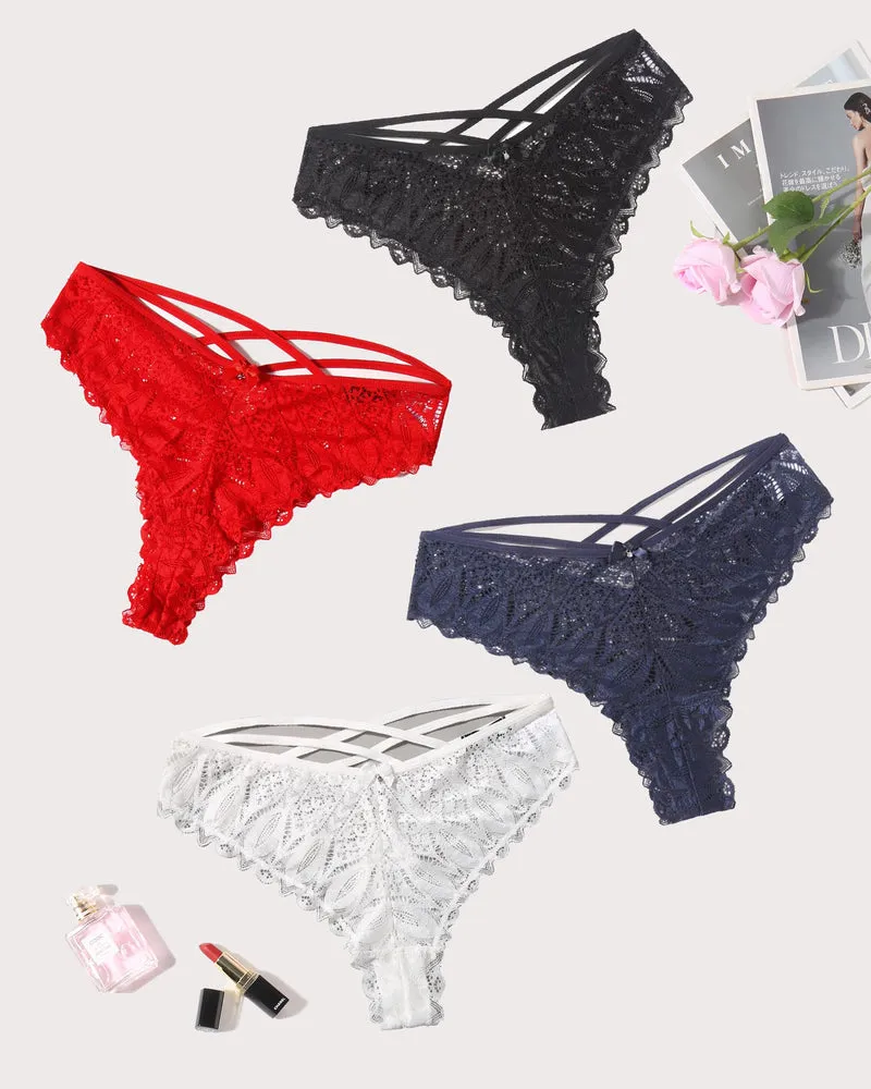 Cheeky Panties Lace Criss Cross Underwear