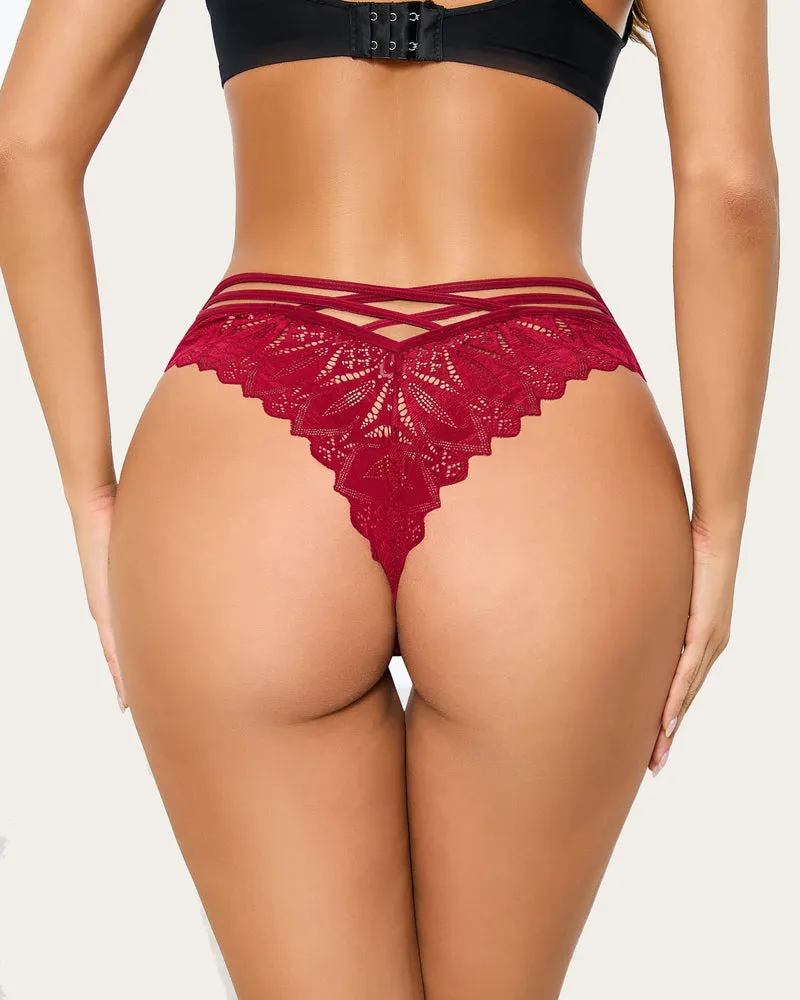 Cheeky Panties Lace Criss Cross Underwear