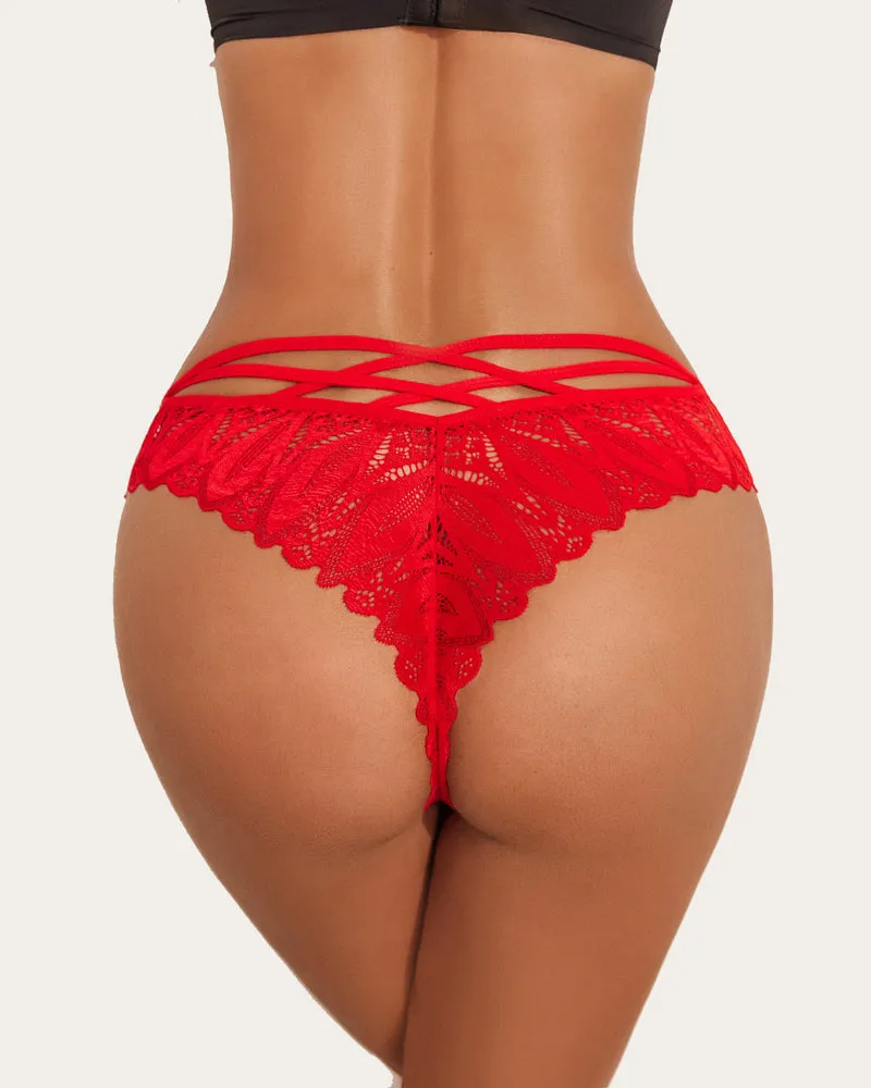 Cheeky Panties Lace Criss Cross Underwear