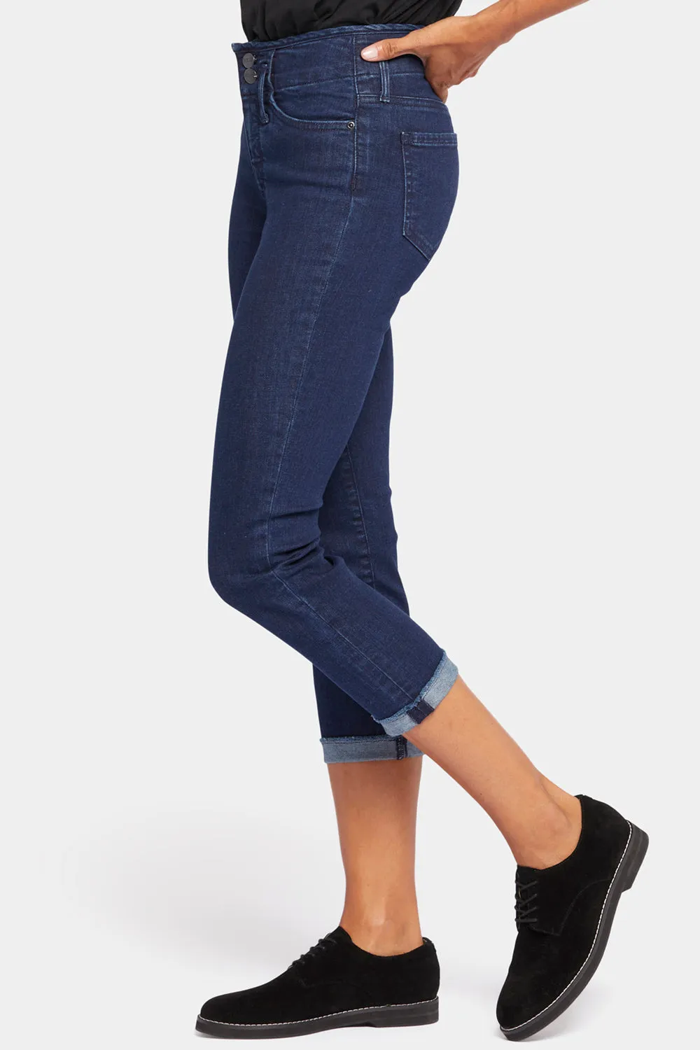 Chloe Capri Jeans In Petite - Mystique