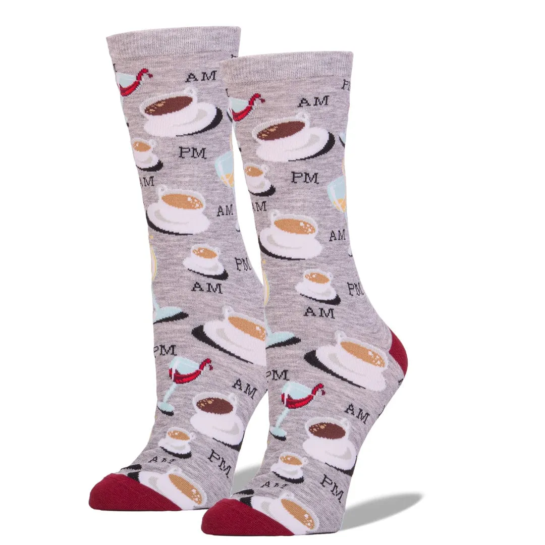 Coffee and Wine Women's Crew Socks