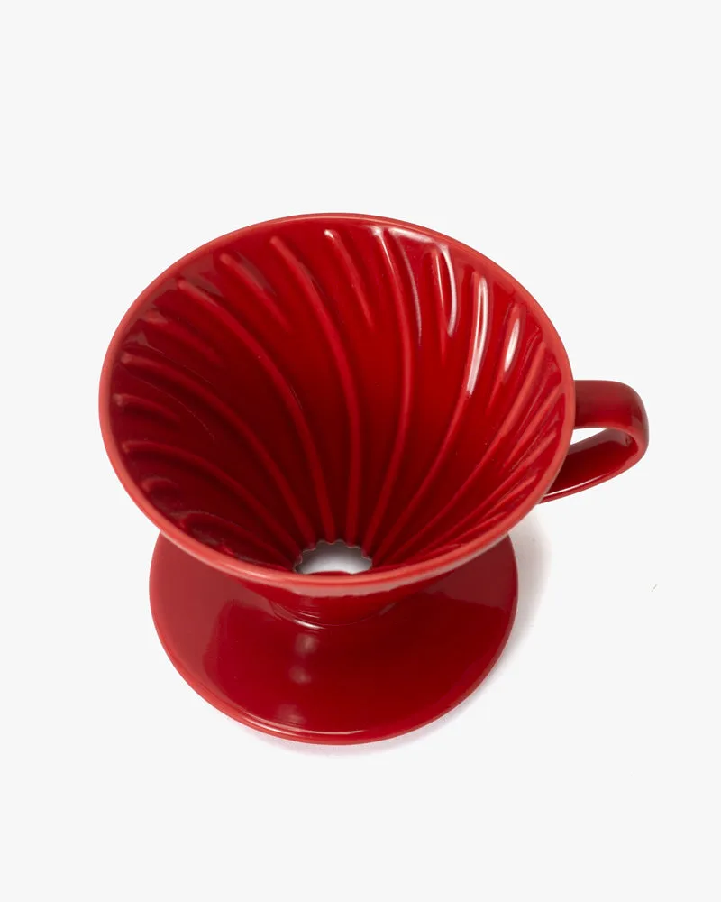 Coffee Dripper, Hario, Red Ceramic