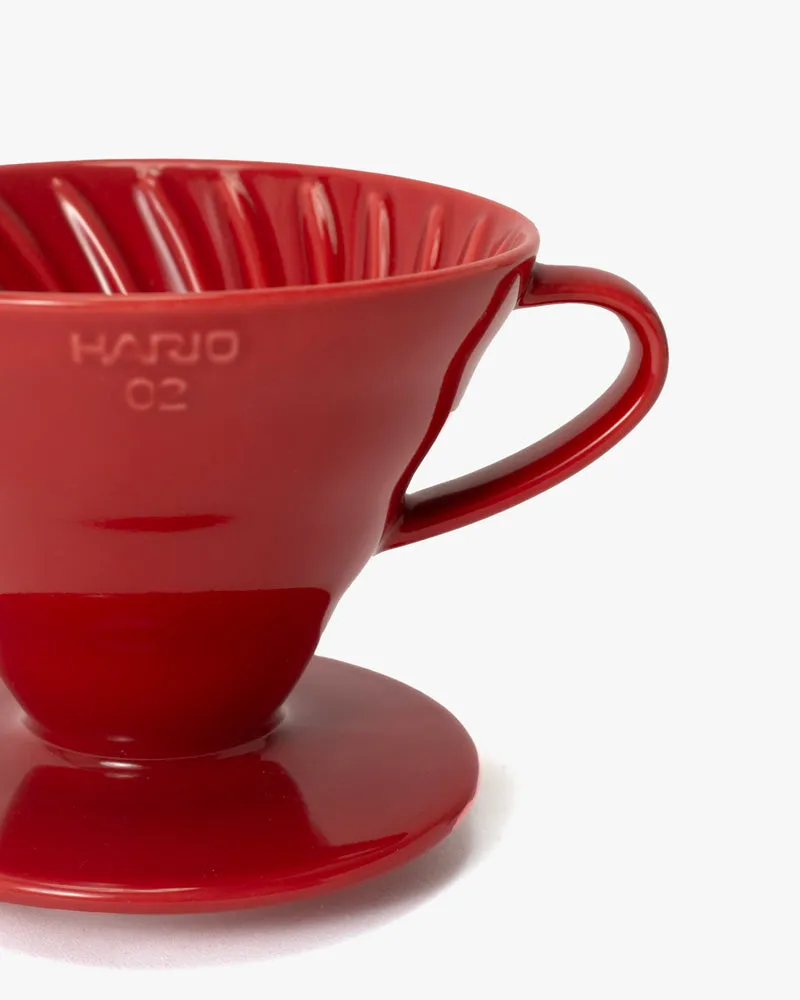 Coffee Dripper, Hario, Red Ceramic