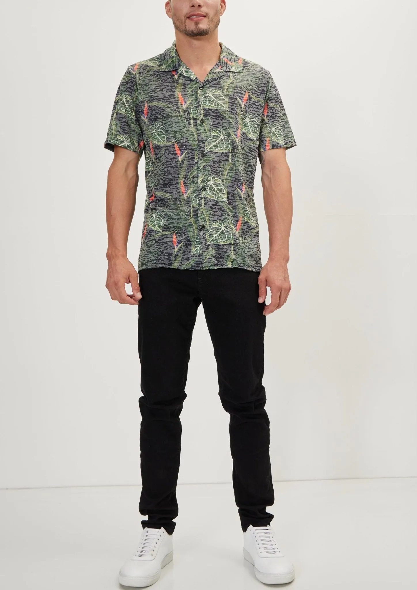 Collared Lightweight Shirt - Casual - Green Leaf