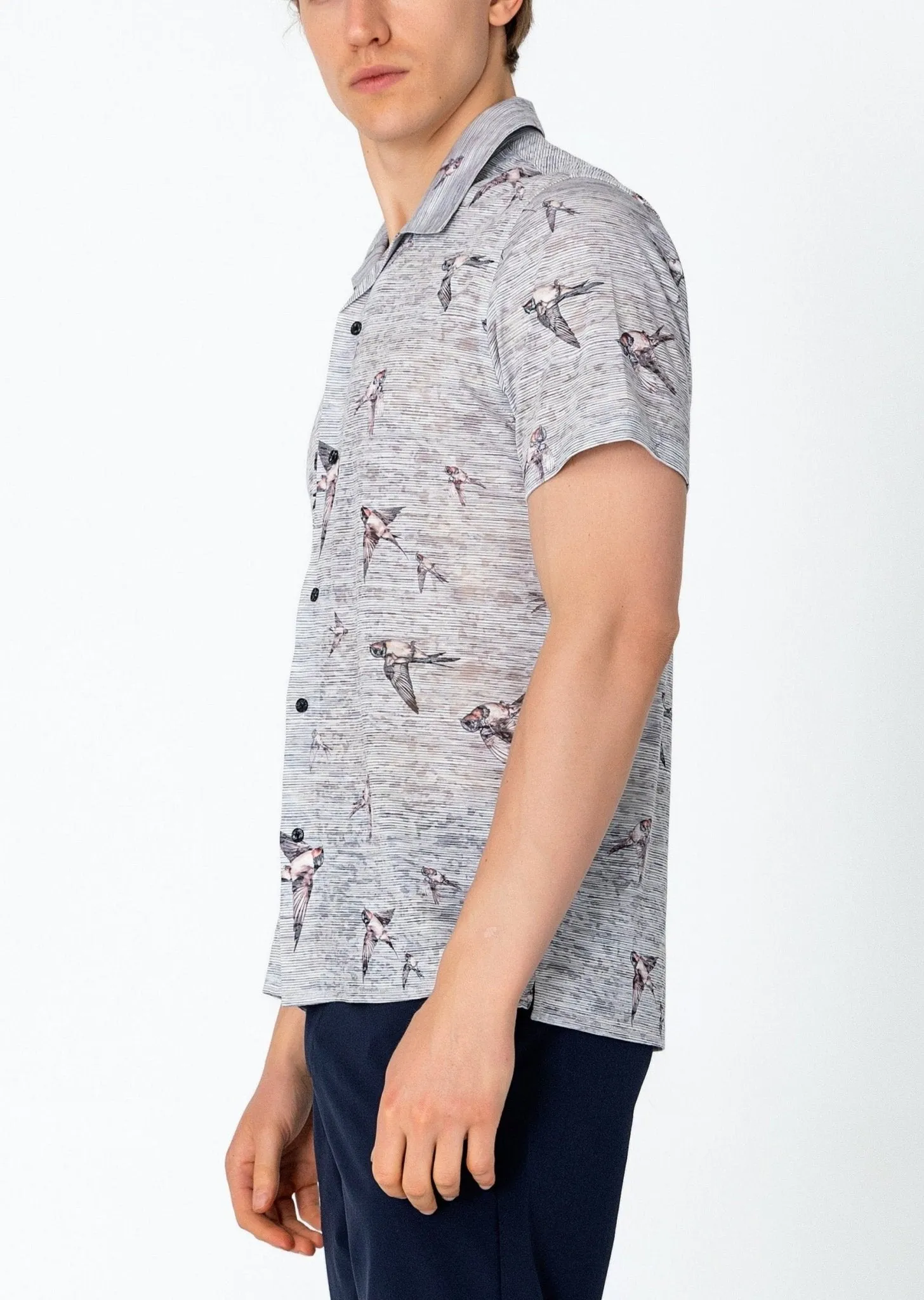 Collared Lightweight Shirt - Sparrow Stone