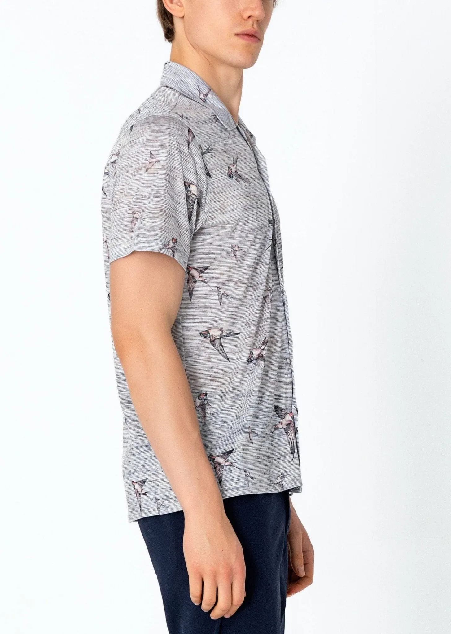 Collared Lightweight Shirt - Sparrow Stone