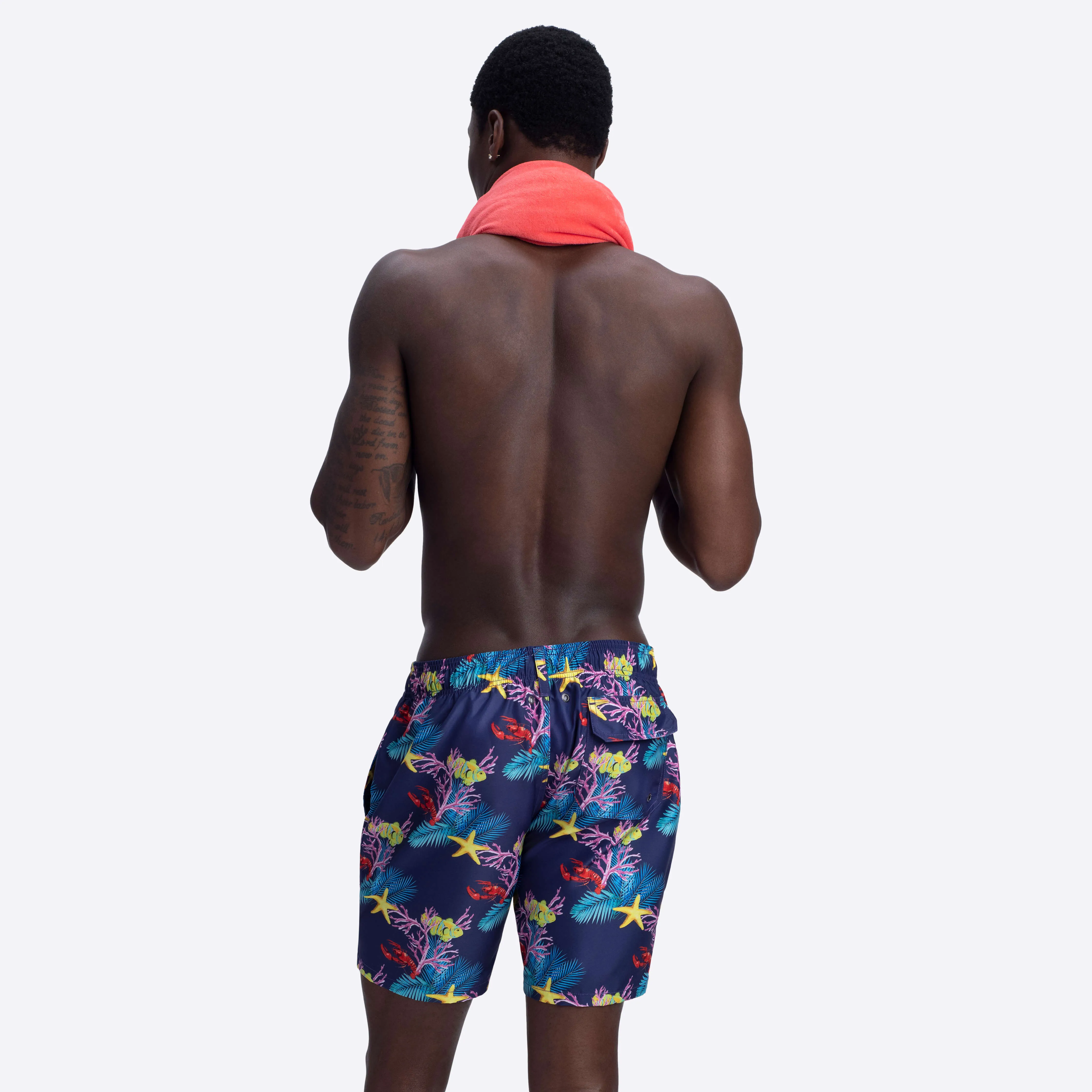 COSMO Marine Life Print Swim Trunks