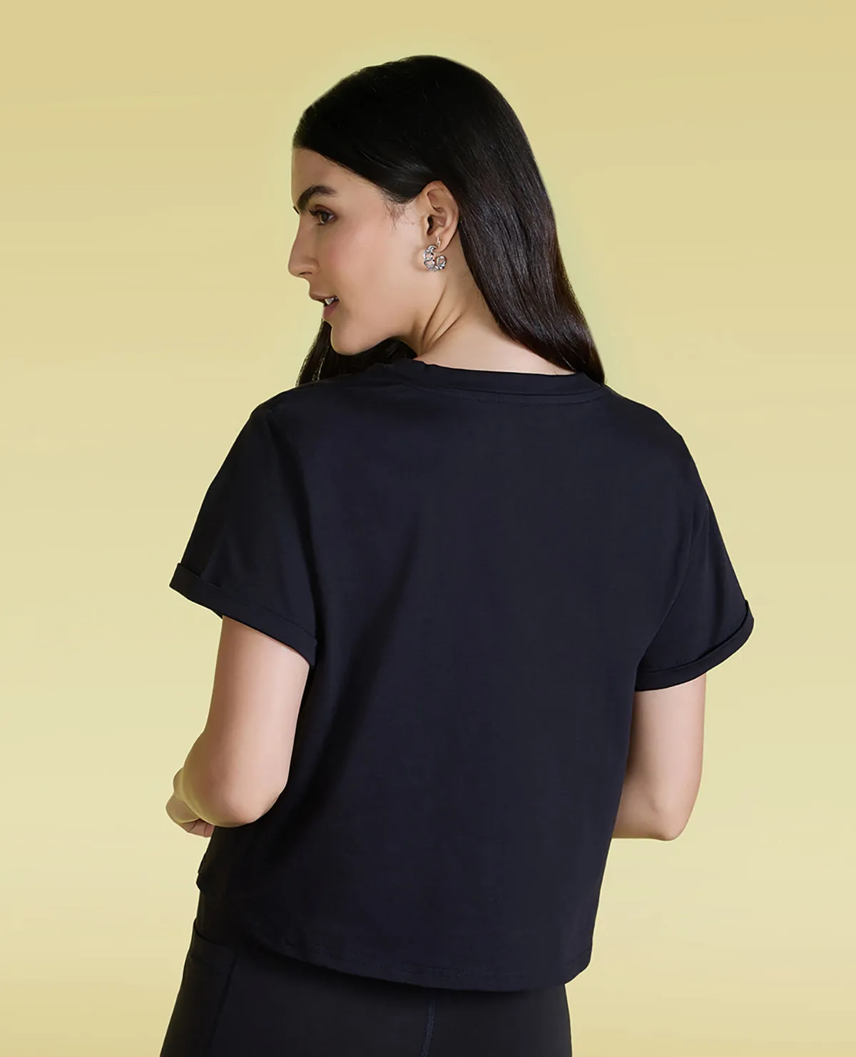 Cotton Everyday Top & Leggings - Black