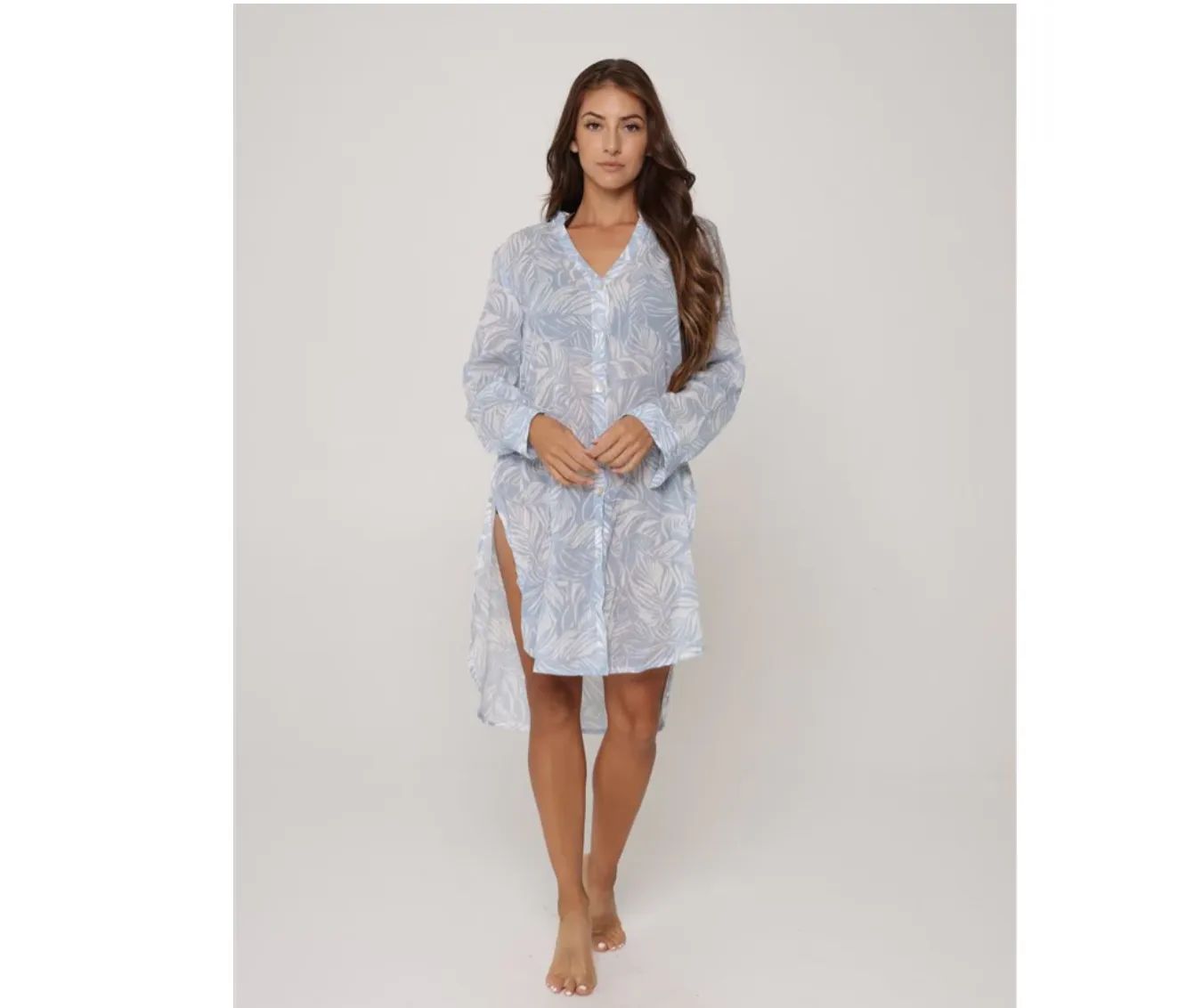 D Bermuda Button Down Midi Big Shirt