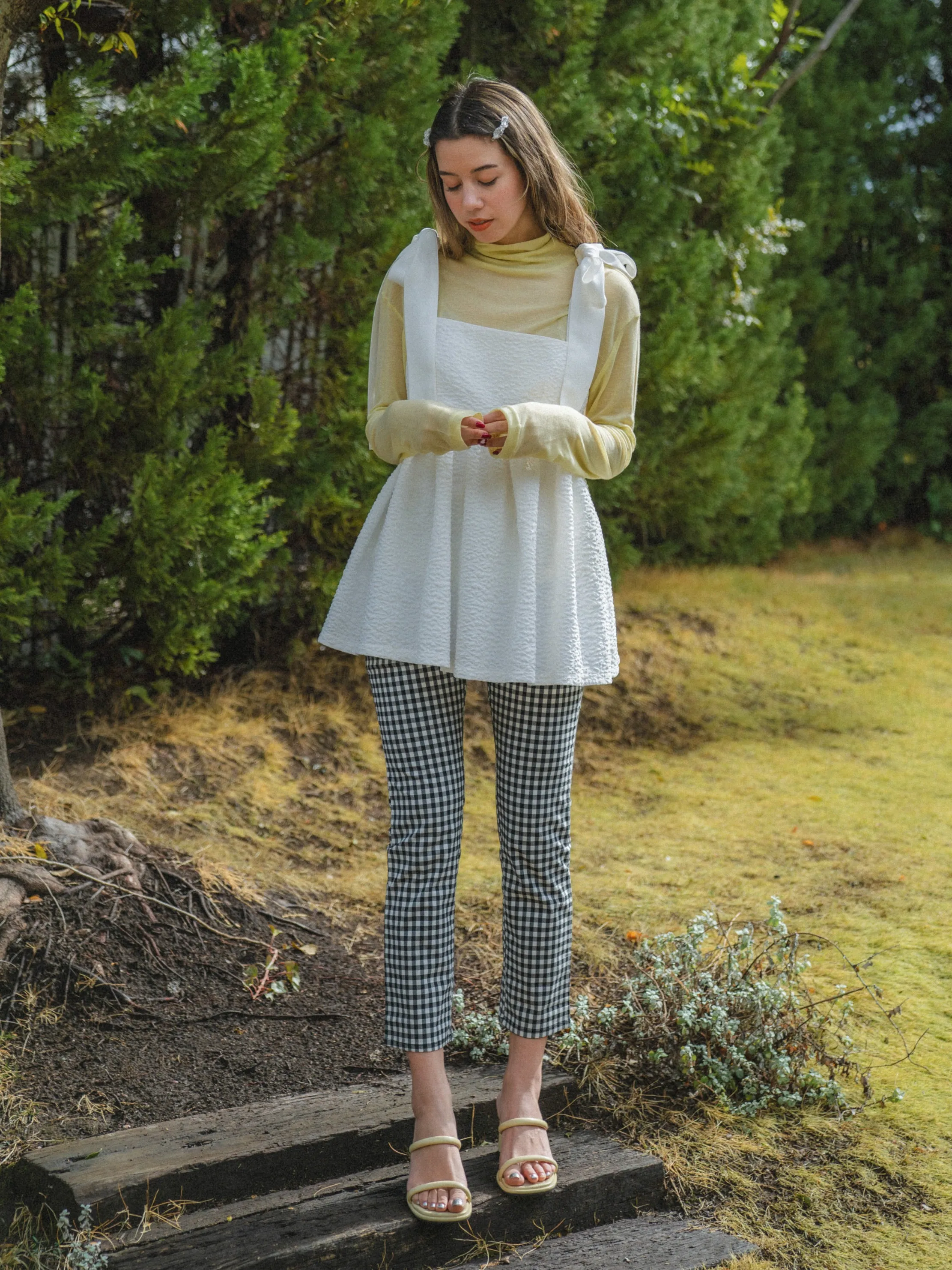 Daily Use See-through Turtleneck Top