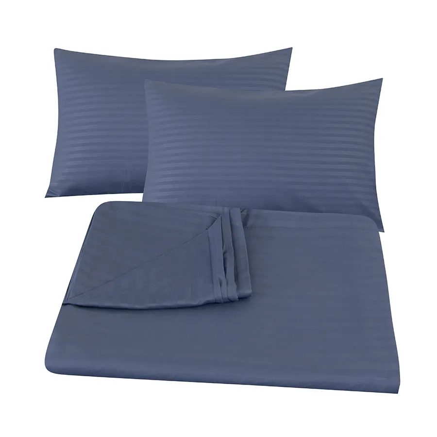 Deluxe Cool Gray Plain 3pc Sheet Set