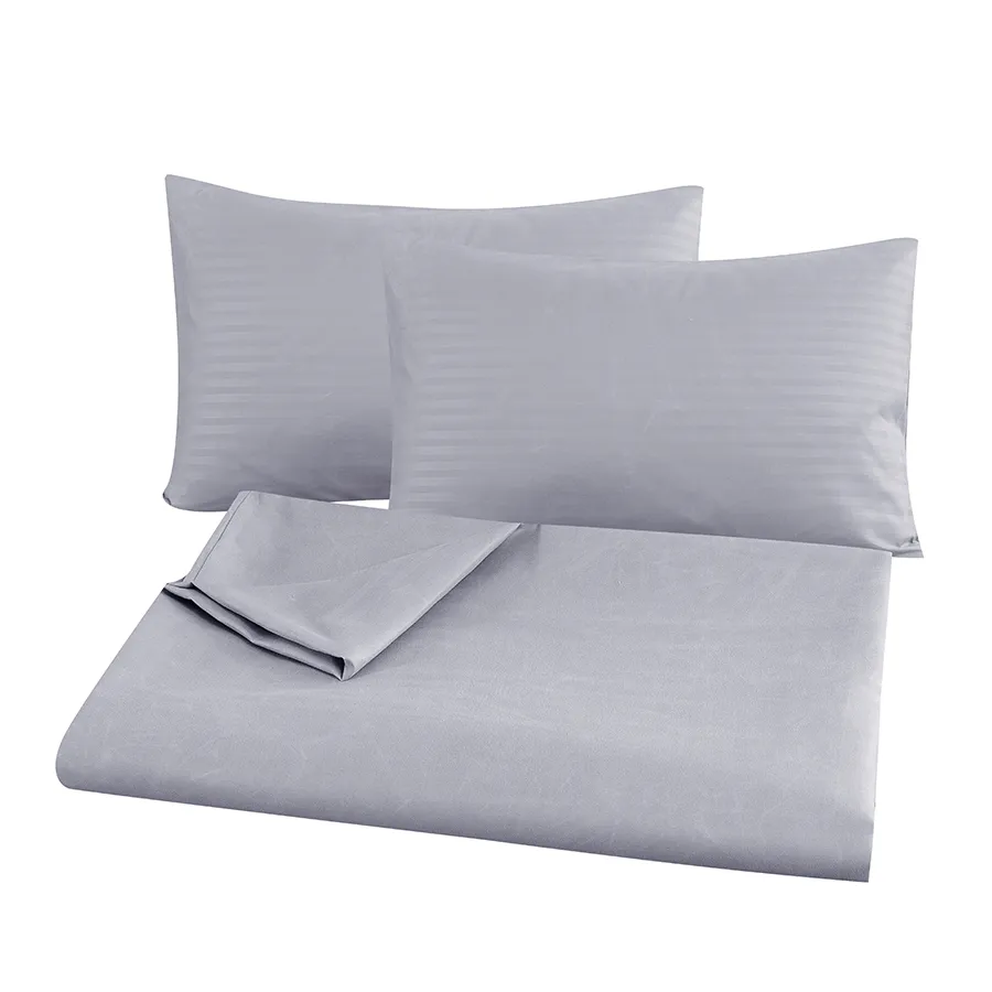 Deluxe Gray Plain 3pc Sheet Set