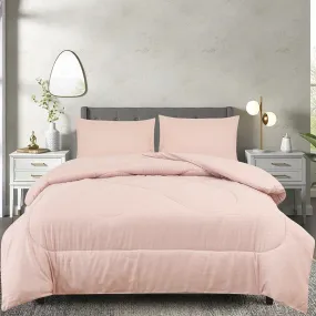 Deluxe Rose Dust Plain Linen Bed in A Bag