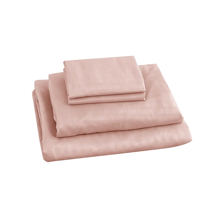 Deluxe Rose Dust Plain Sheet 4pc Set