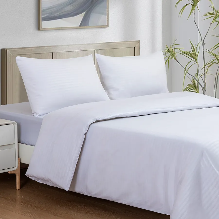 Deluxe White Plain Linen Bed in A Bag