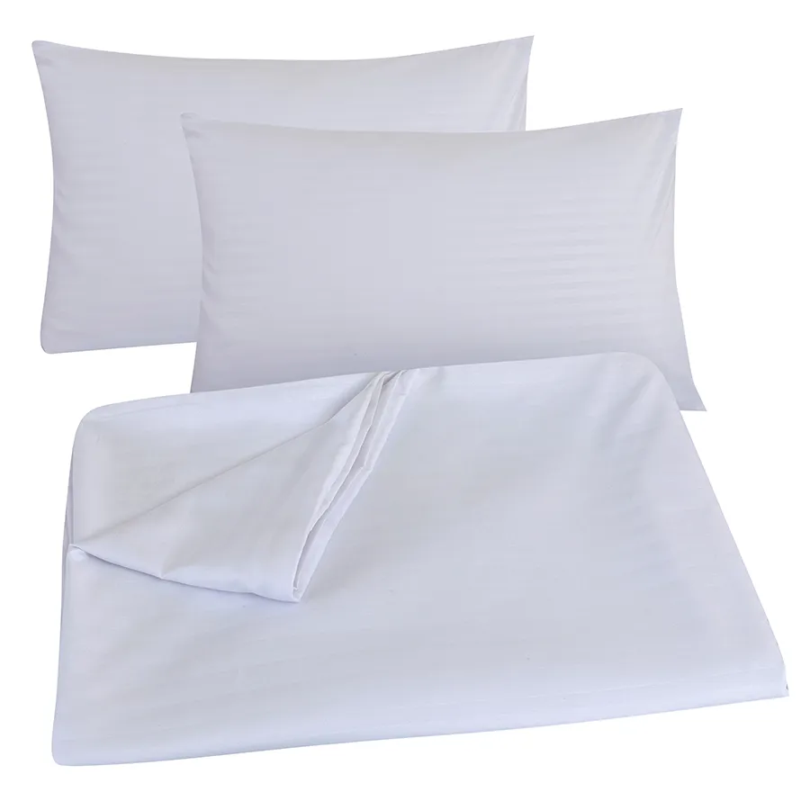 Deluxe White Plain Linen Bed in A Bag