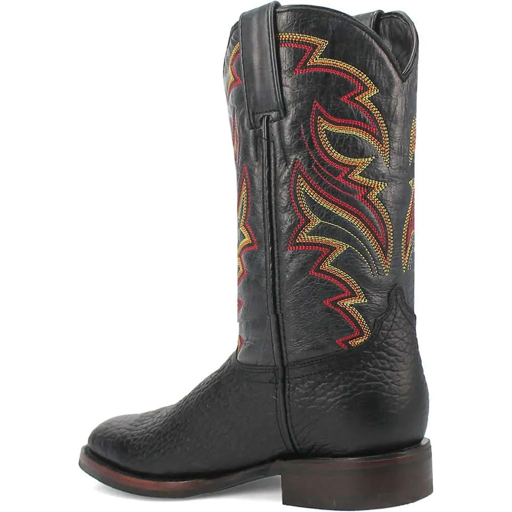 Dingo's Young Gun Round Toe Black Western Leather Boots