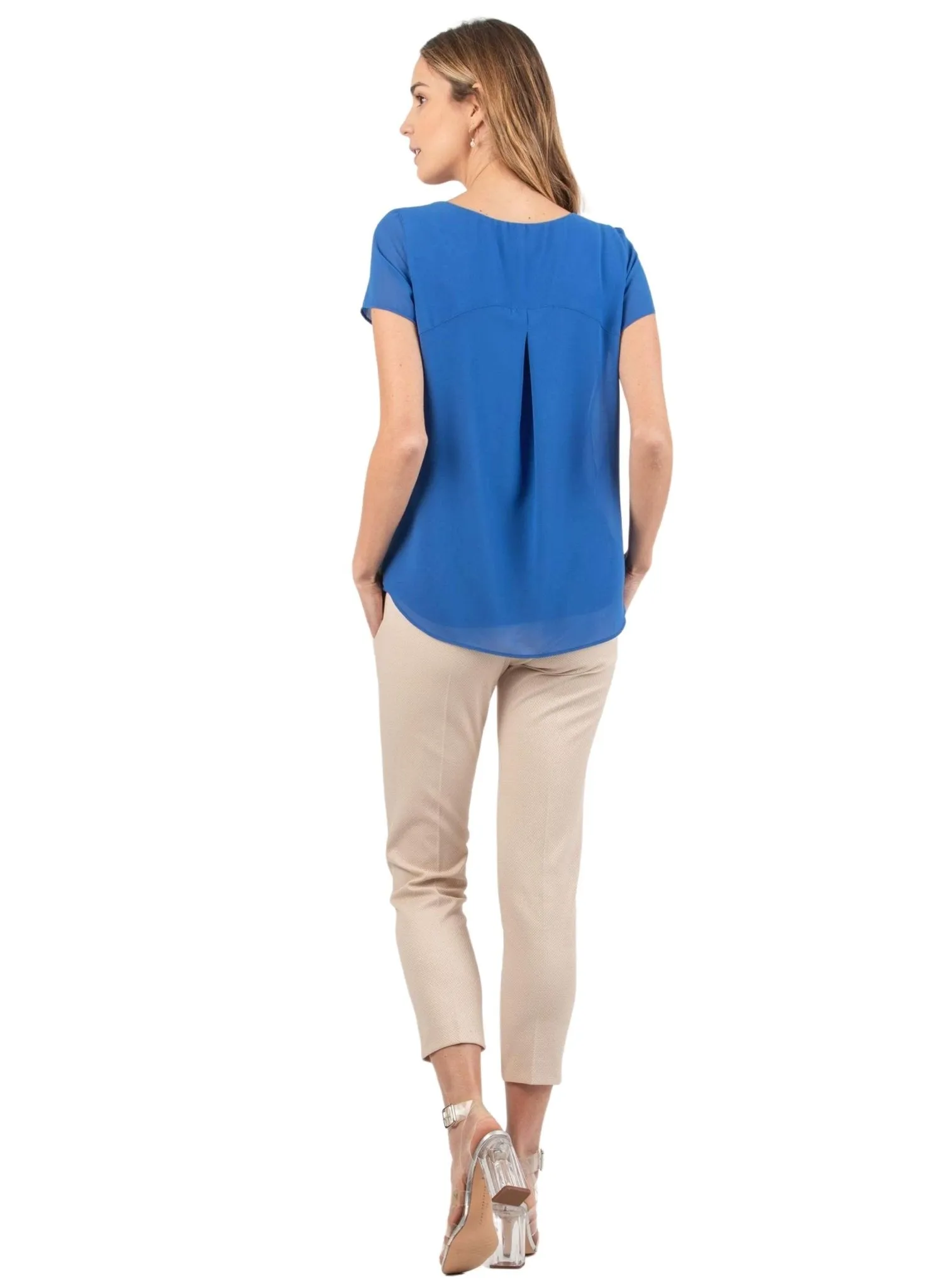 Double Layer Maternity T-Shirt - Blue