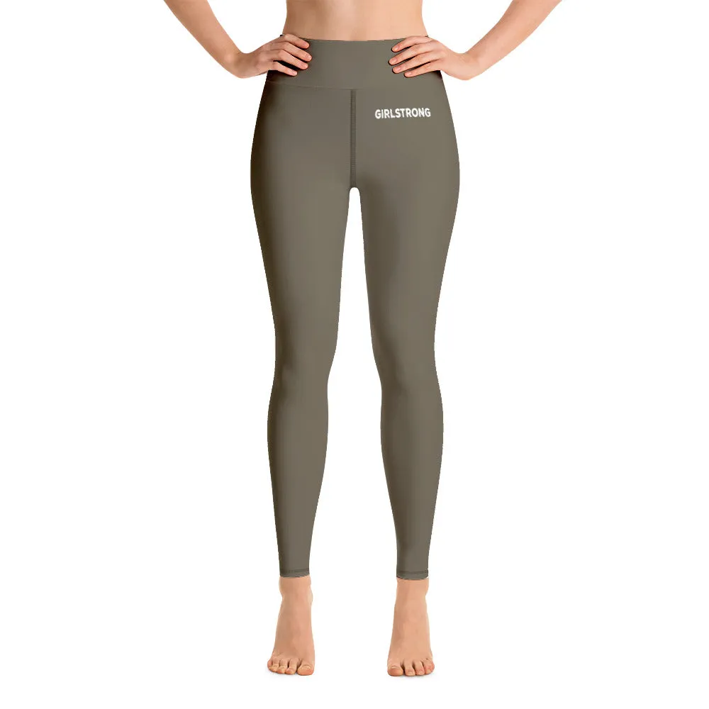 ELEVATED ESSENTIALS, BOOTY BOOSTING HIGH WAISTBAND LEGGING ARMY GREEN