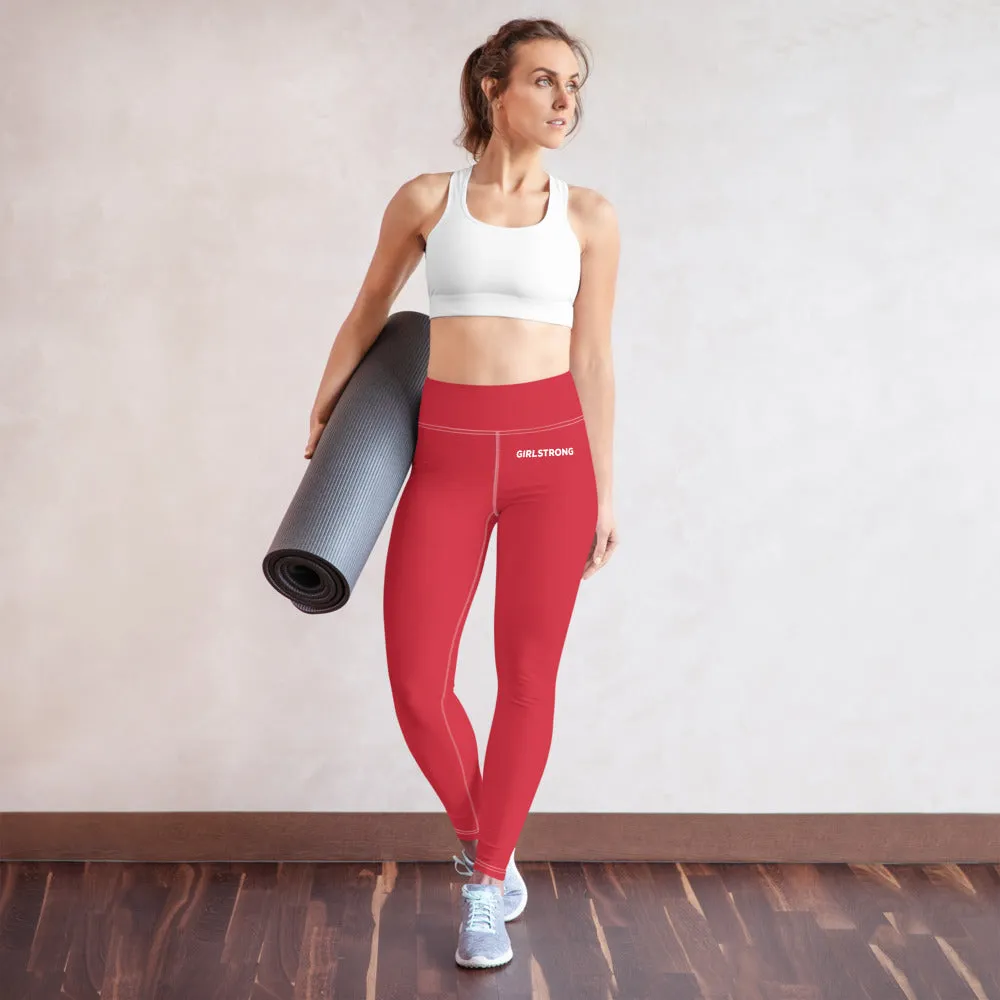 ELEVATED ESSENTIALS, BOOTY BOOSTING HIGH WAISTBAND LEGGING RETRO RED