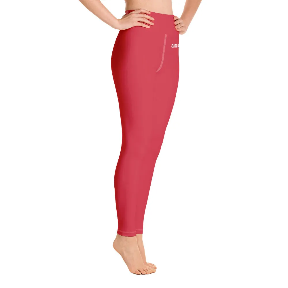 ELEVATED ESSENTIALS, BOOTY BOOSTING HIGH WAISTBAND LEGGING RETRO RED