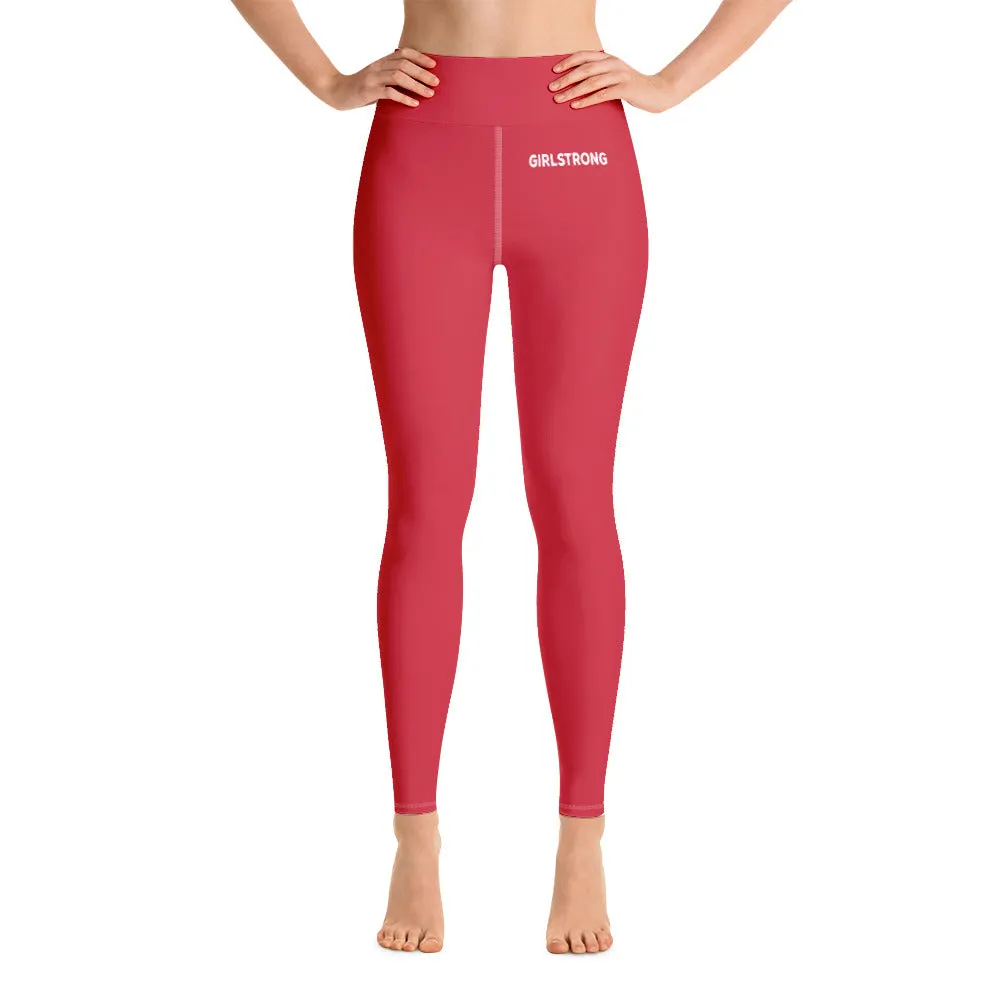 ELEVATED ESSENTIALS, BOOTY BOOSTING HIGH WAISTBAND LEGGING RETRO RED