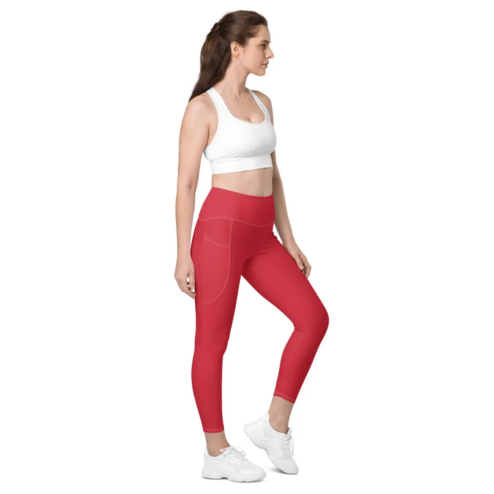 ELEVATED ESSENTIALS, THE PERFECT SIDE POCKET LEGGING RETRO RED