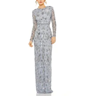 Embellished Column Long Gown