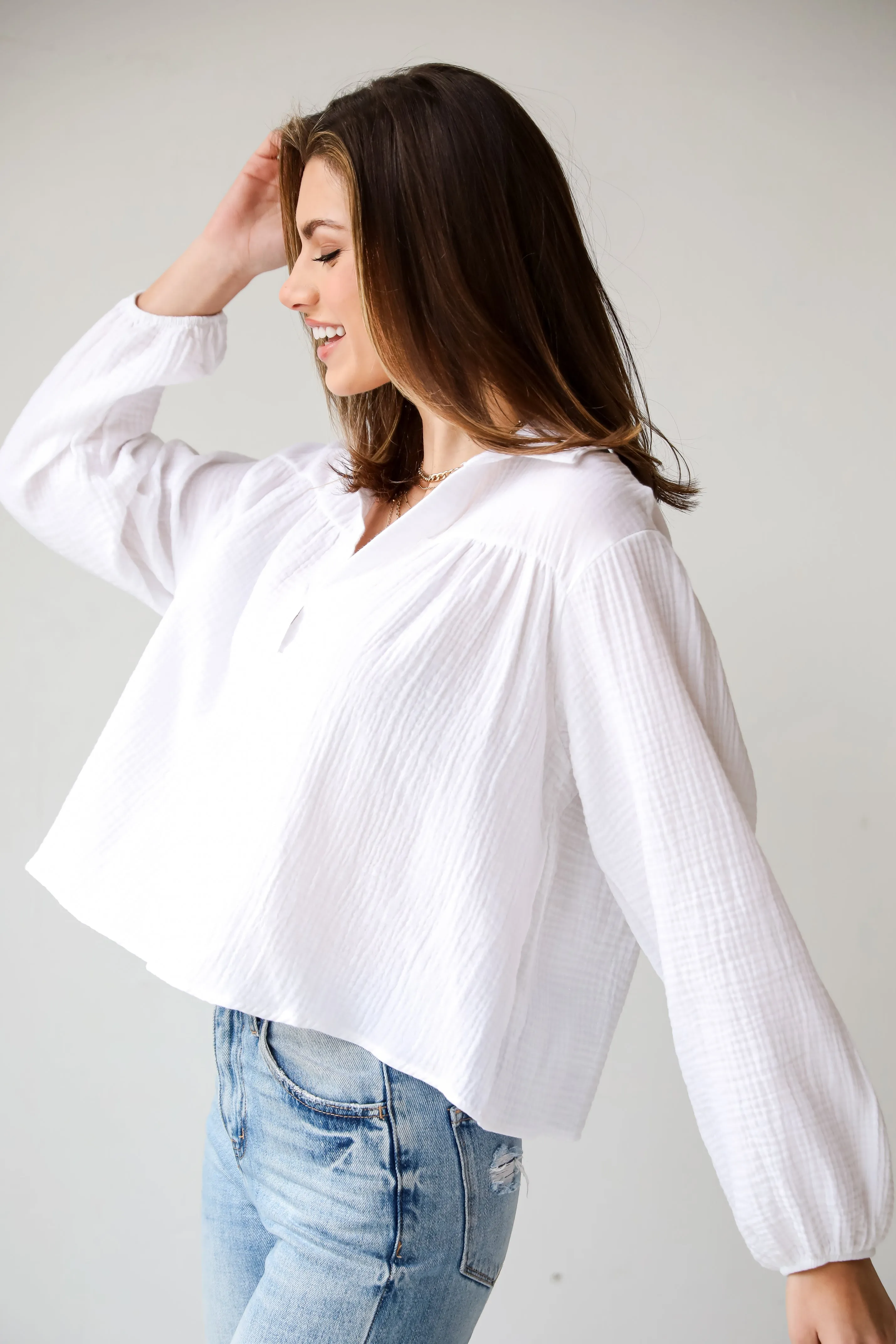 FINAL SALE - Alanna Linen Blouse - DU DEAL