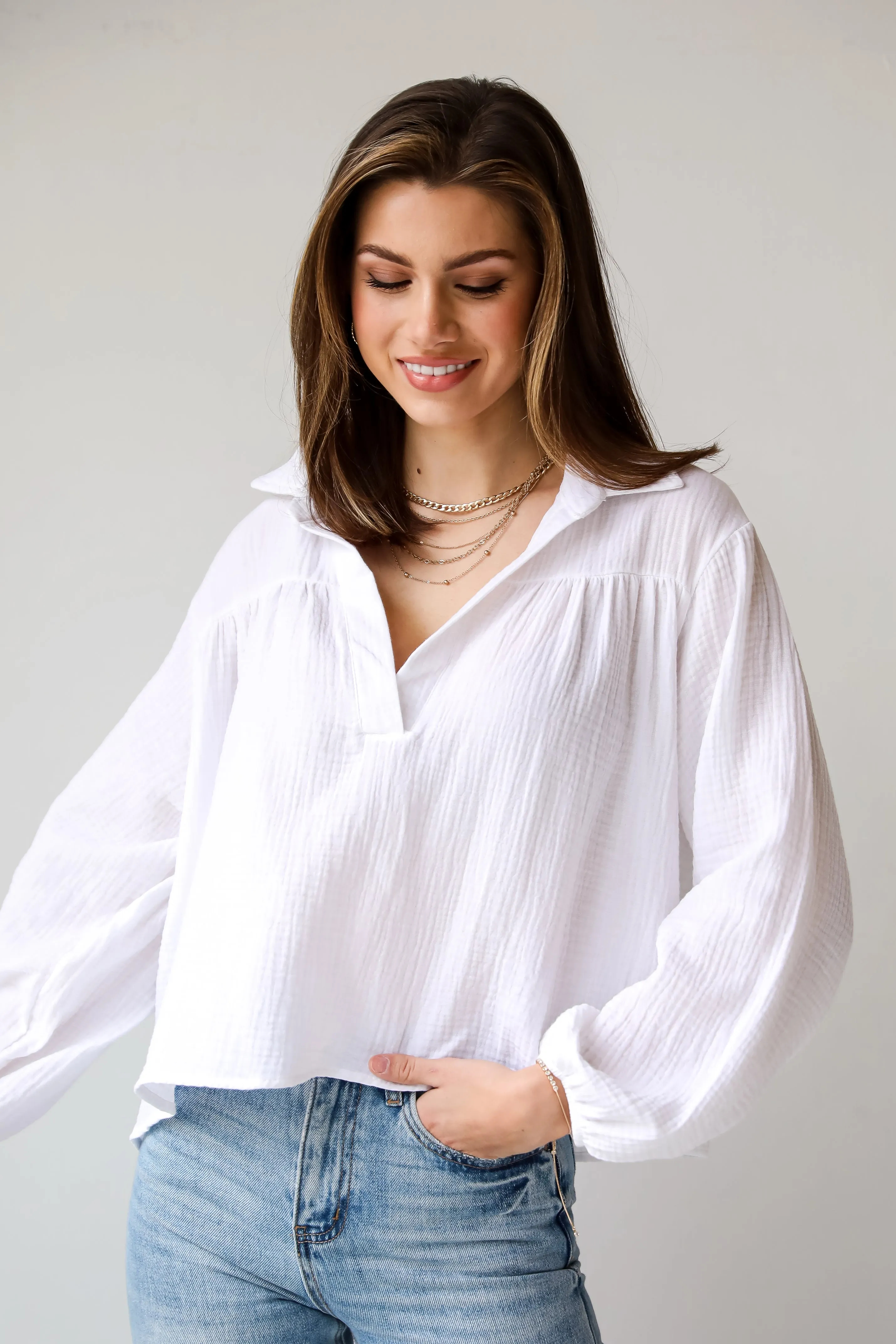 FINAL SALE - Alanna Linen Blouse - DU DEAL