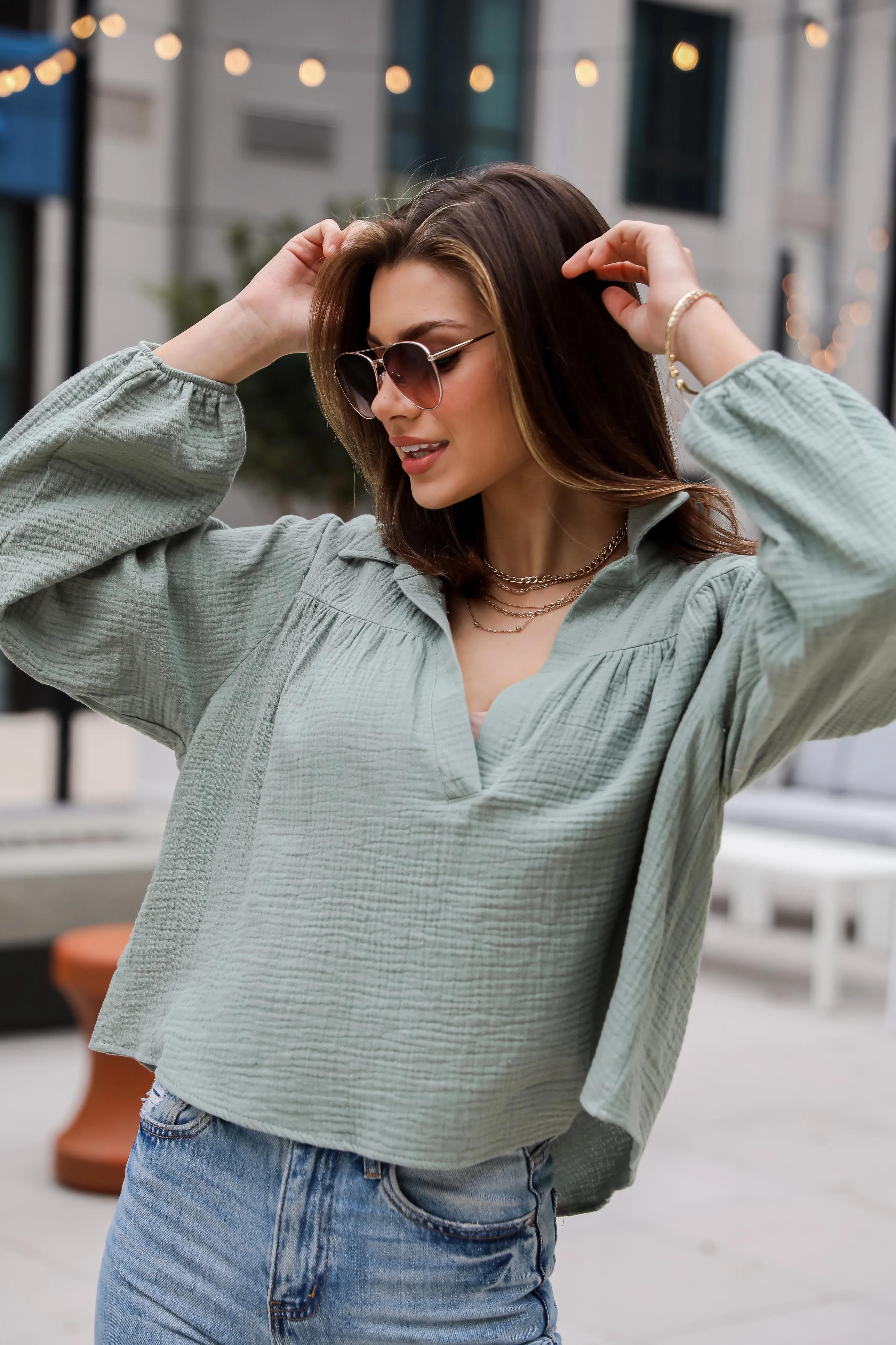 FINAL SALE - Alanna Linen Blouse - DU DEAL