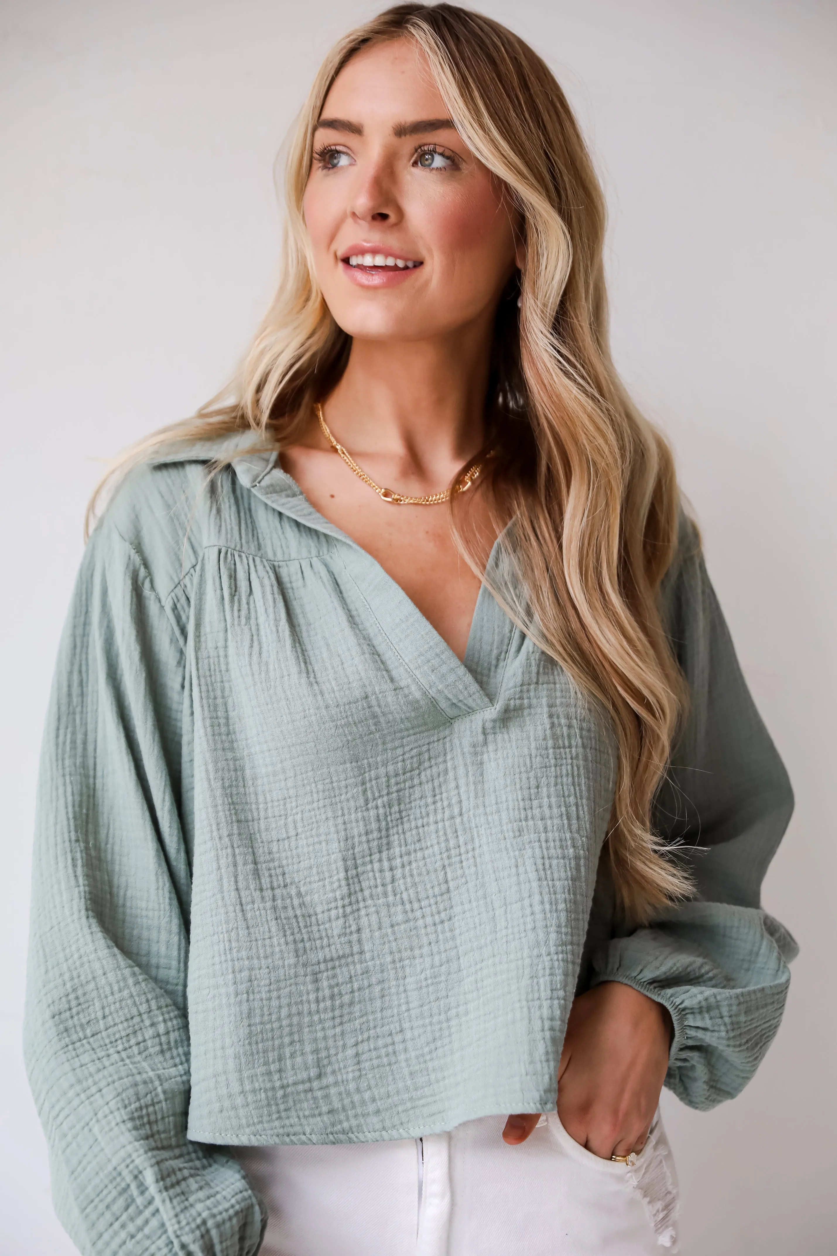 FINAL SALE - Alanna Linen Blouse - DU DEAL