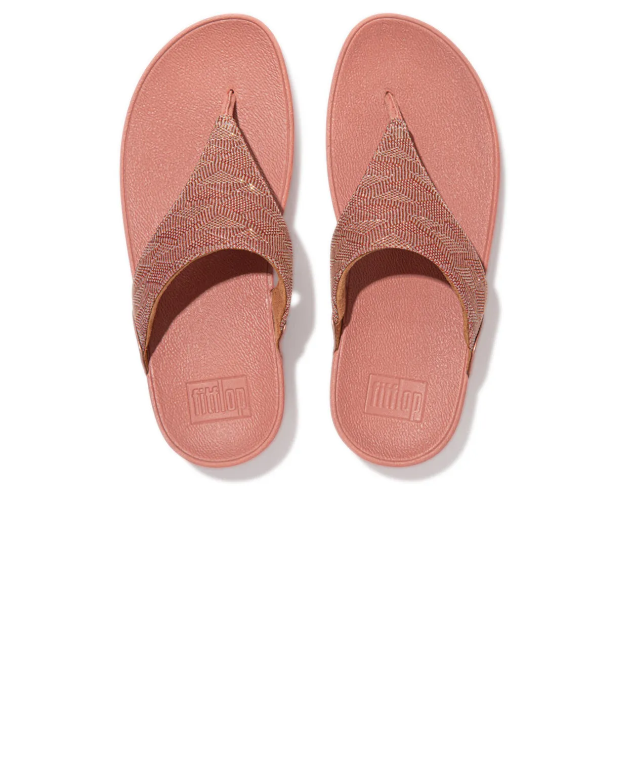 FitFlop Lulu Glitz Toe Post Sandals Pink