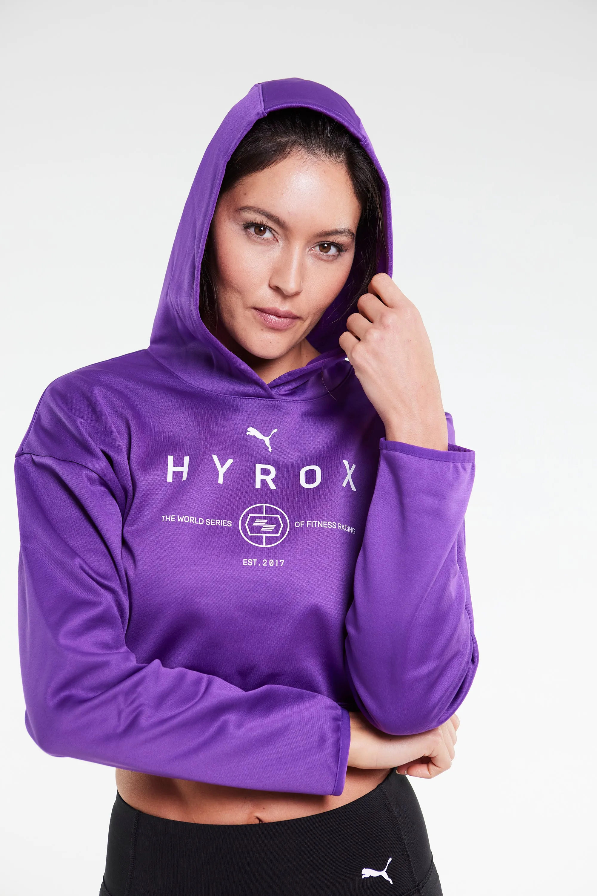 Fitness Bundle: Hoodie & Leggings - Purple/Black