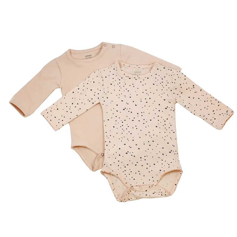 Florence Dot Long Sleeve Bodysuit - 2 Pack (2 Colors)