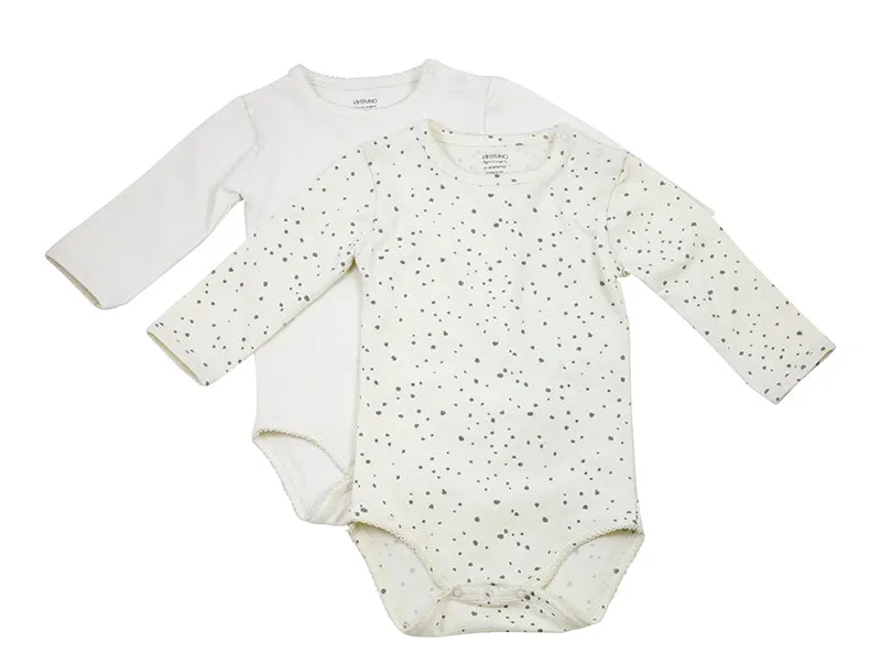 Florence Dot Long Sleeve Bodysuit - 2 Pack (2 Colors)