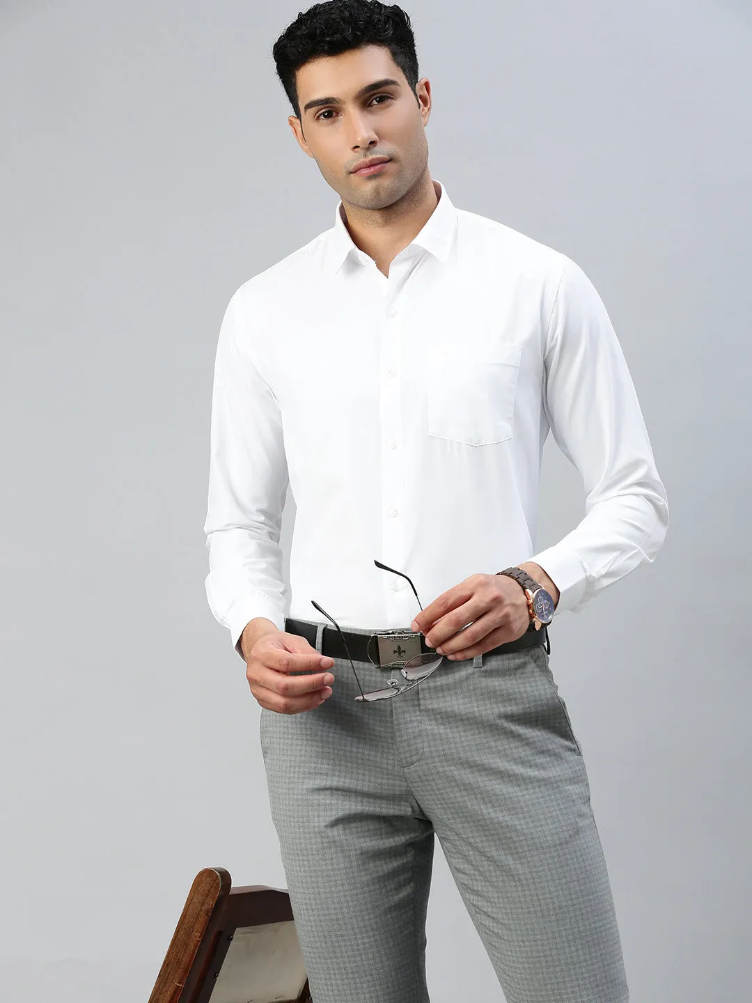 Formal White Full Sleeves Shirt (2 Pcs Pack)