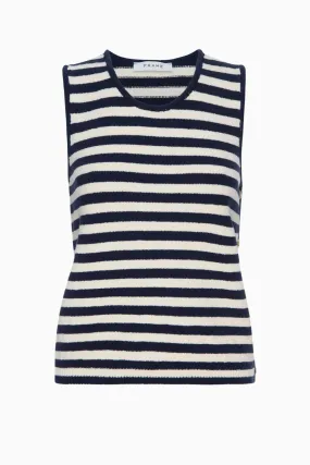 Frame Denim Mariner Sweater Knit Tank - Navy Multi