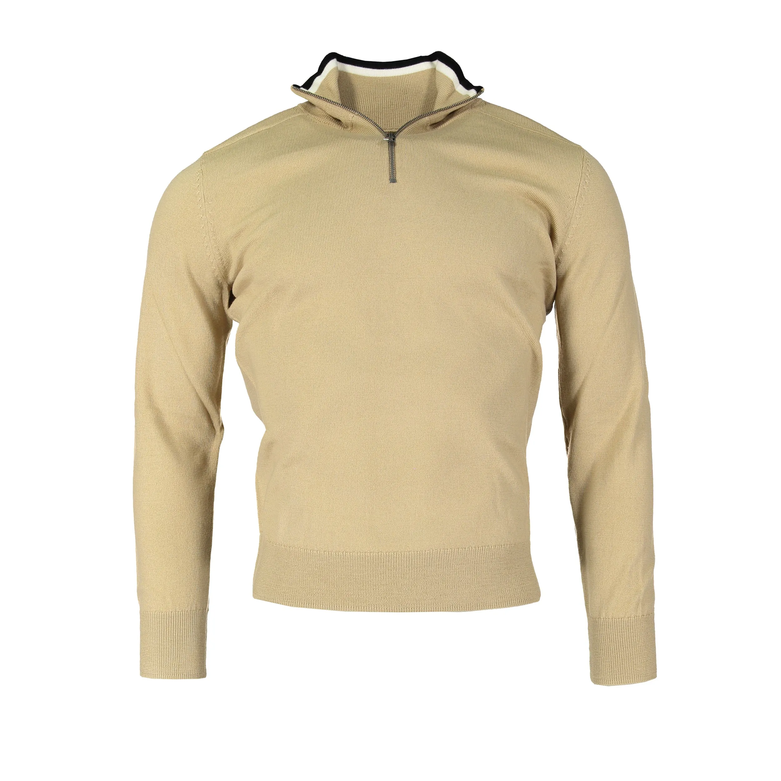 FRANK HALF ZIP - CASPER CAMEL