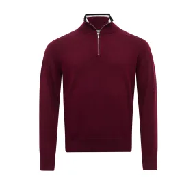 FRANK HALF ZIP - JAVIER BURGUNDY