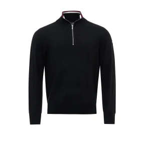 FRANK HALF ZIP - PANTHER BLACK