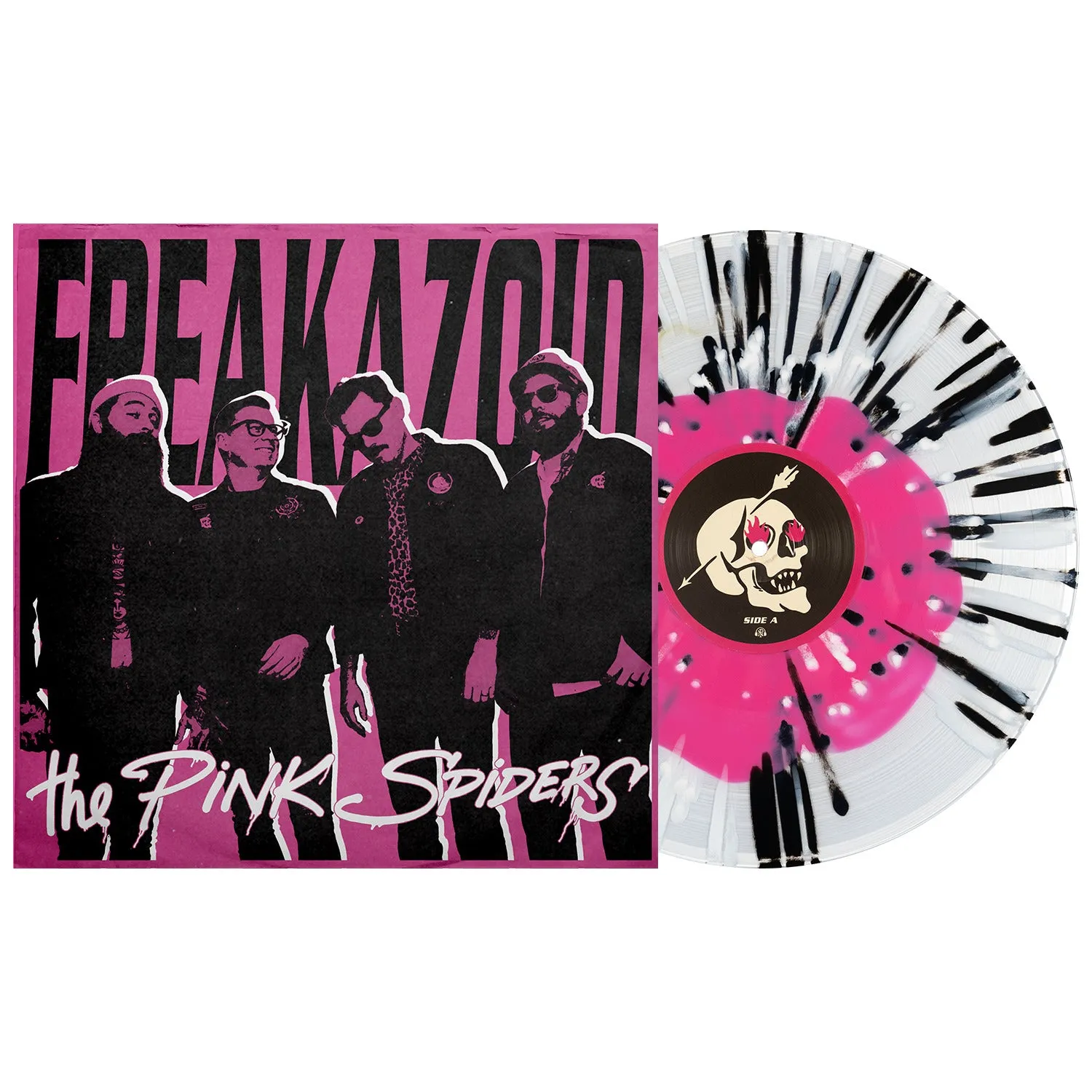 Freakazoid  - Hot Pink In Clear W/ Black & White Splatter LP