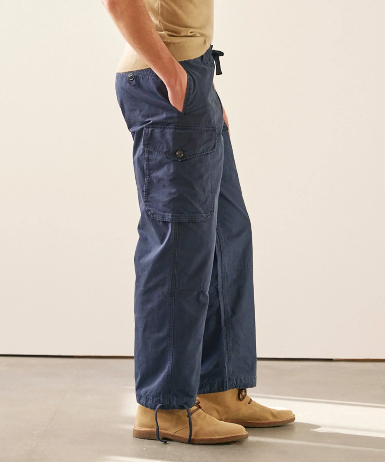 Garment Dyed Cargo Pant in Navy