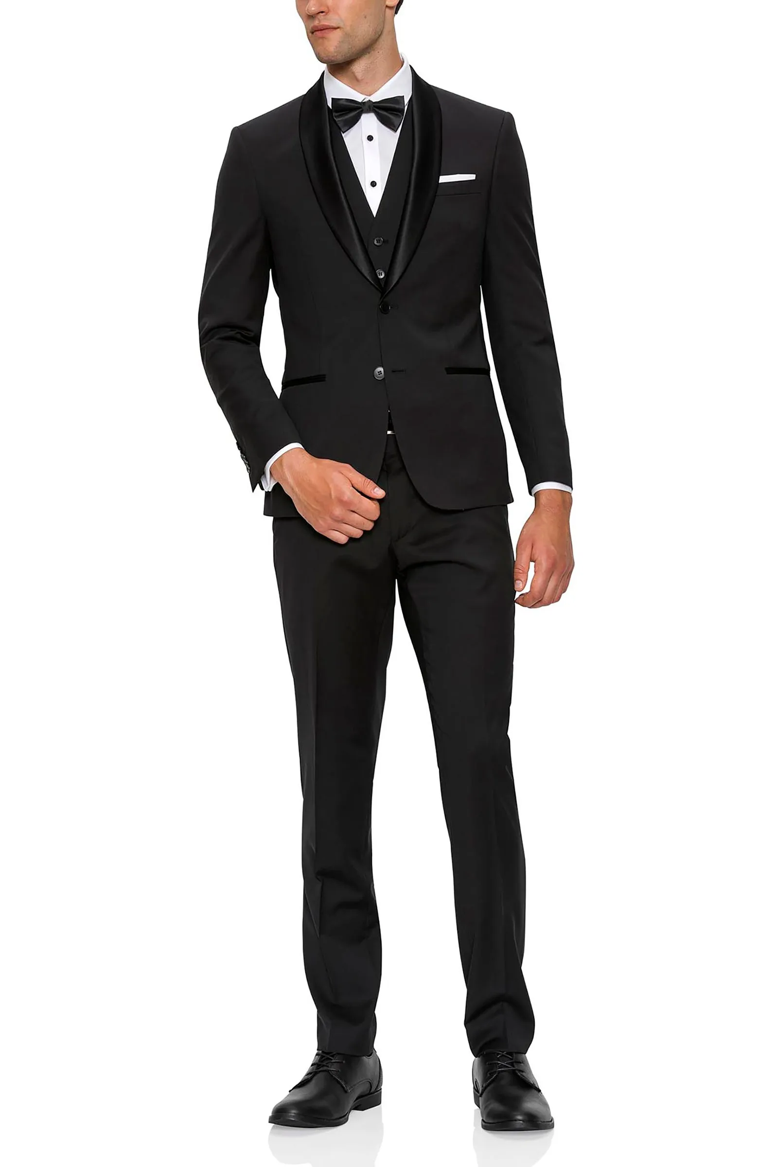 Gibson Specter Pure Wool Black Dinner Suit Set